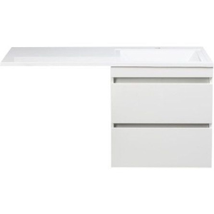 Тумба с раковиной Style Line Даллас 120, Люкс Plus подвесная, белая, эмаль R