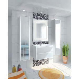 Шкаф-пенал с зеркалом AQUATON Римини 1A232703RN010 белый