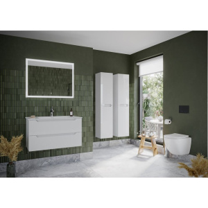 Мебель для ванной Sancos Norma 2.0 90 см белый глянец