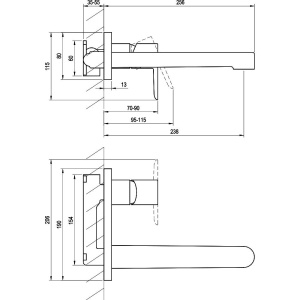 Смеситель для раковины Ravak Puri X070184 черный матовый