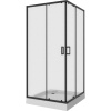 Душевой уголок Niagara Nova NG-6888-08 BLACK 80x80, профиль черный, стекло прозрачное