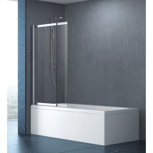 Шторка на ванну Cezares Slider VF-11-90/150-C-Cr стекло прозрачное