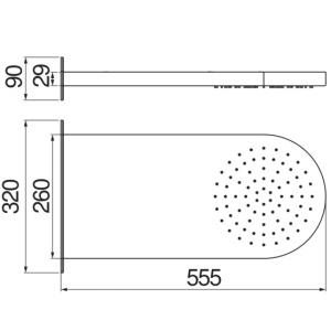Верхний душ Nobili AD139/127CR хром