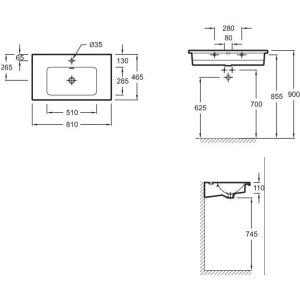 Раковина подвесная Jacob Delafon Vox 85 EXAE112-00 белая