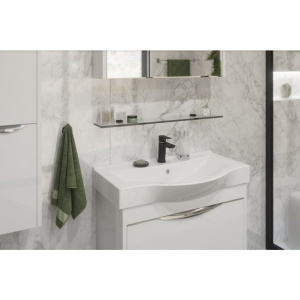 Купить Полка STWORKI Glass Shelf 80 полкодержатели черные в Москве с доставкой Полка STWORKI Glass Shelf 80 полкодержатели черные