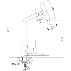 Смеситель для кухни Haiba HB304-1 HB73304-1