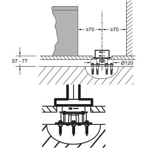 Скрытая часть смесителя Jacob Delafon Stillness 97906D-NF