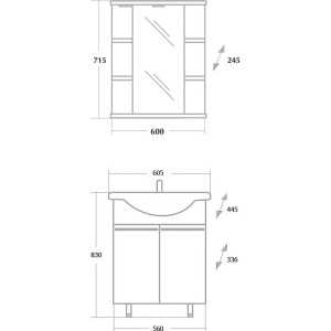 Мебель для ванной Onika Селигер 60