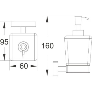 Дозатор BELZ B904 B90427 вороненая сталь
