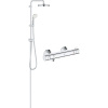 Душевая стойка Grohe Grohtherm 26381001 + Термостатический смеситель Grohe Grohtherm 800 34558000 для душа