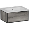 Тумба с раковиной STWORKI Брамминг 65, подвесная, дуб шерман серый
