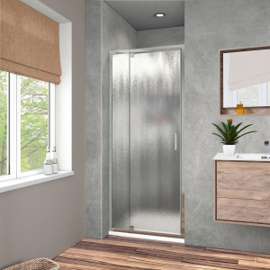 Душевая дверь в нишу Vincea Intra VDP-1I9010CH 90/100 см, стекло шиншилла, хром