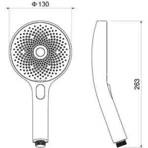 Душевая лейка Aquatek Оберон 140 AQ2007MB черный