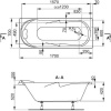 Акриловая ванна Vagnerplast Minerva 170x70 см, с каркасом, ультрабелая