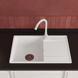 Купить Смеситель для кухни Domaci Равенна SM-01w белый в Москве с доставкой Смеситель для кухни Domaci Равенна SM-01w белый