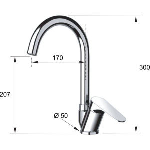 Смеситель для кухни Remer Class Line L42B