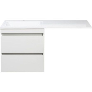 Тумба с раковиной Style Line Даллас 120, Люкс Plus подвесная, белая, эмаль L