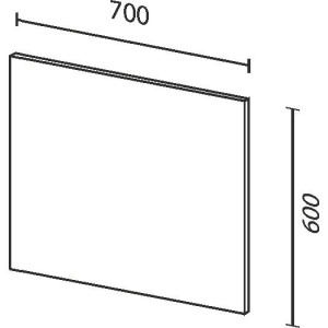 Зеркало Sanvit Панорама 70 Black