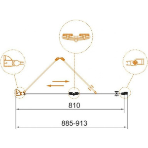 Купить Душевая дверь в нишу Cezares Eco O-BS-12-90-C-Cr в Москве с доставкой Душевая дверь в нишу Cezares Eco O-BS-12-90-C-Cr