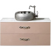 Тумба с раковиной Armadi Art NeoArt 100, капучино с ручками Wave хром