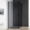 Душевой уголок Cezares Slider AH 1 80-90/100 Grigio Nero профиль черный, стекло серое