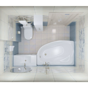 Купить Акриловая ванна Triton Николь R 160x100 см, угловая, с каркасом, асимметричная в Москве с доставкой Акриловая ванна Triton Николь R 160x100 см, угловая, с каркасом, асимметричная