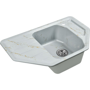 Мойка кухонная Wisent WE08-15 мрамор серо-золотой