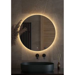 Зеркало круглое Defesto Opti DF 2854S 70 с LED-подсветкой, 3000К, сенсорный выключатель
