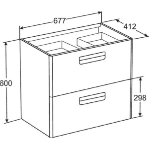 Купить Тумба под раковину Roca The Gap Original 70 ZRU9302878 белый глянец в Москве с доставкой Тумба под раковину Roca The Gap Original 70 ZRU9302878 белый глянец
