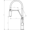 Смеситель для кухни Domaci Равенна DCB 7012 сатин, с гибким изливом