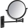 Косметическое зеркало Timo Saona 13076/03 без подсветки, двухстороннее, поворотное, черное матовое