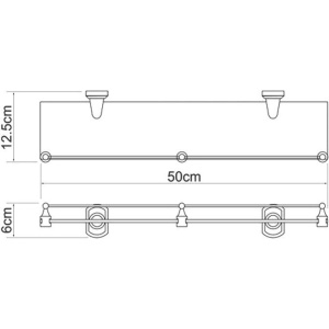 Полка Wasserkraft Oder K-3044 с бортиком