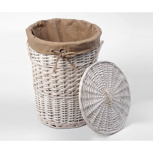 Купить Корзина для белья Wasserkraft Aller WB-106-M белая, средняя в Москве с доставкой Корзина для белья Wasserkraft Aller WB-106-M белая, средняя