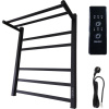 Полотенцесушитель электрический Маргроид Вид 81-10 профильный 60x50 R с полкой, черный матовый