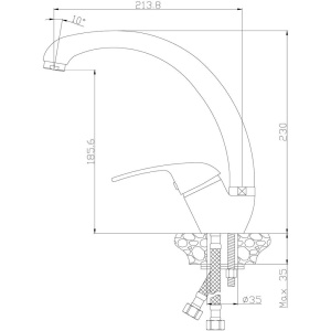 Купить Смеситель для кухни Rossinka Y Y40-23 в Москве с доставкой Смеситель для кухни Rossinka Y Y40-23