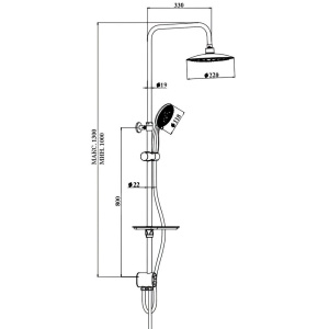 Душевая стойка ESKO ST1350