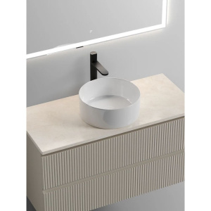 Купить Тумба с раковиной Sancos Snob T 100 см, beige soft, столешница бежевая, раковина CN6032 в Москве с доставкой Тумба с раковиной Sancos Snob T 100 см, beige soft, столешница бежевая, раковина CN6032