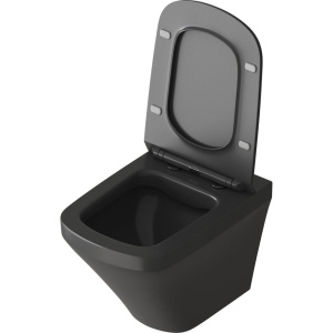 Унитаз подвесной Grossman GR-4440BMS безободковый, черный матовый