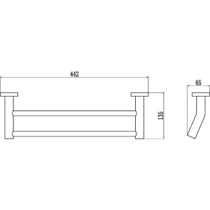 Полотенцедержатель Savol 87 S-408748 двойной, 40 см