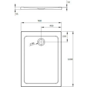Поддон для душа Radaway Doros F 120x90