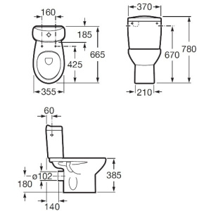 Купить Чаша напольного унитаза Roca Victoria 342399000 в Москве с доставкой Чаша напольного унитаза Roca Victoria 342399000