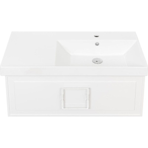 Тумба с раковиной La Fenice Cubo 90 R, белая, ручка белая
