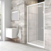 Душевая дверь в нишу Ravak Blix BLDP2-110 Grape, профиль белый