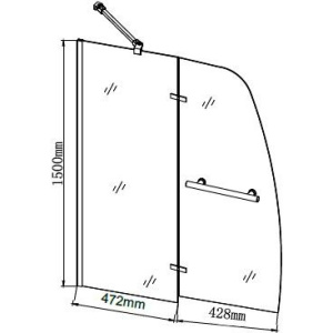 Шторка на ванну Grossman GR-102