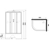 Душевая кабина Niagara Eco E120/80/40R/TN 120х80 см