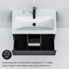 Мебель для ванной AM.PM Gem 75 черная матовая, подвесная, с 2 ящиками, с белой раковиной