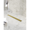 Душевой трап (лоток) CK DRAIN 1105-00165 GOLD 65 см, с мокрым затвором, щелевой, из нержавеющей стали, с решеткой, золото