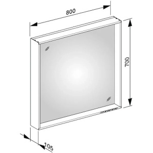Зеркало с подсветкой Keuco Plan 80 33097292500