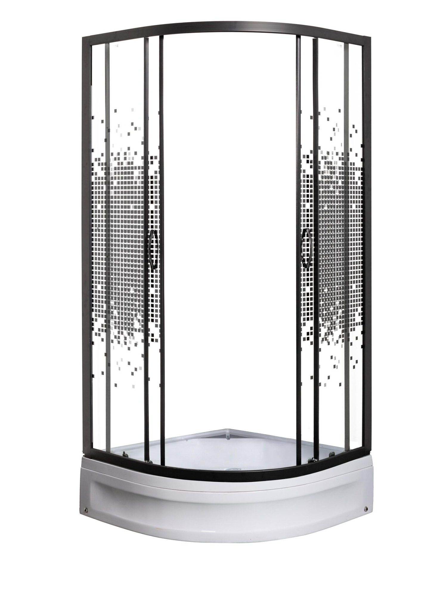 Душевое ограждение без поддона Черные МОНОМАХ ДУ 90/180 МЗ BL (10000008620)