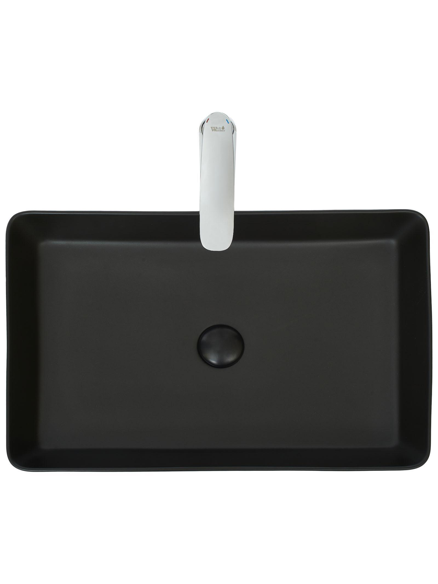 Раковина накладная матовая черная 600х405х110 WeltWasser ELBACH 2174 MB (10000004508)
